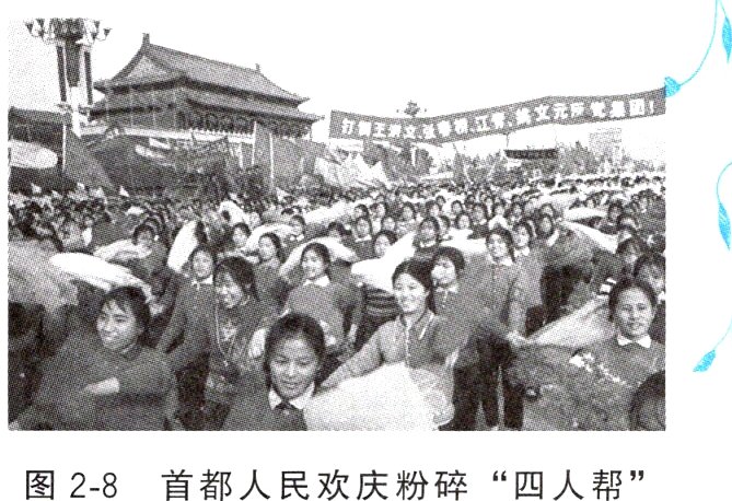 图28首都人民欢庆粉碎四人帮