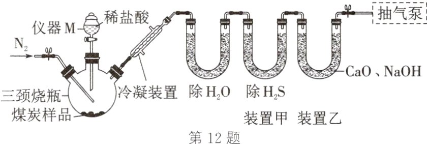 煤炭样品装置甲装置乙第12题