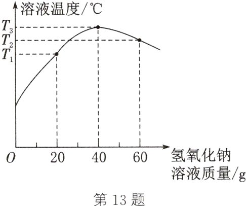 溶液质量g第13题