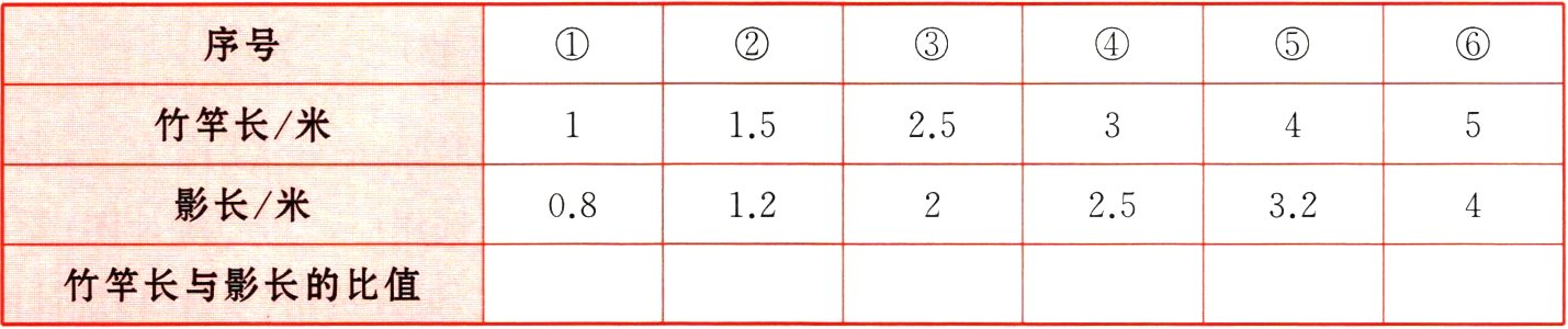 竹竿长与影长的比值