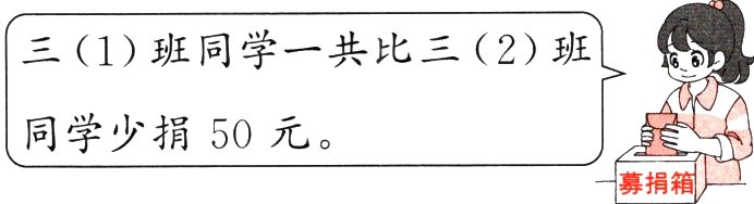 同学少捐50元募捐箱