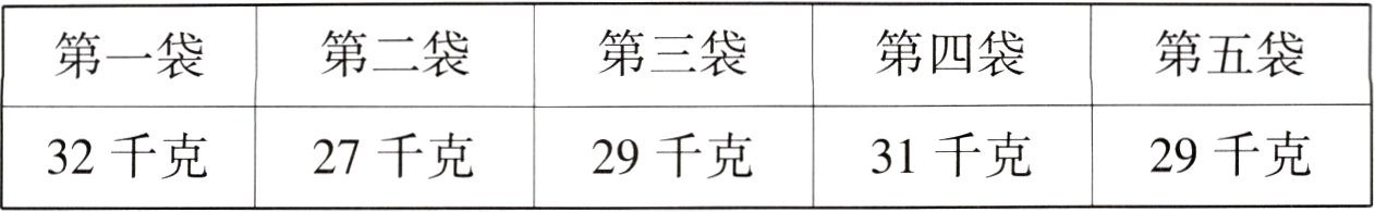 29千克32千克27千克29千克31千克