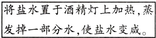 发掉一部分水使盐水变咸