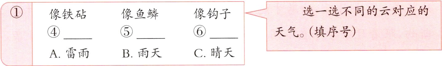 C晴天A雷雨B雨天
