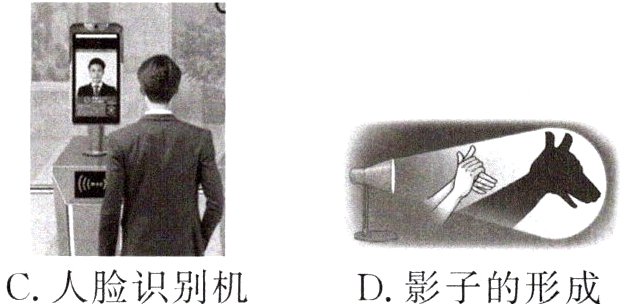 C人脸识别机D影子的形成