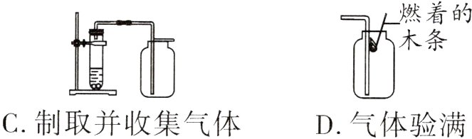 C制取并收集气体D气体验满