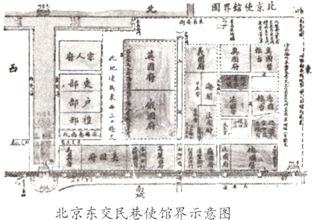 北京东交民巷使馆界示意图