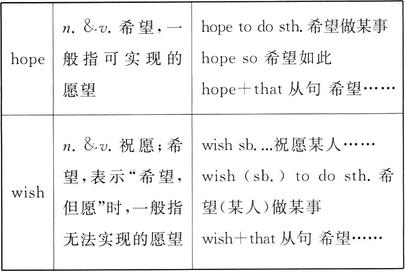 无法实现的愿望wish十that从句希望