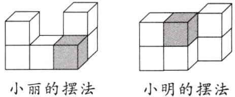 小丽的摆法小明的摆法