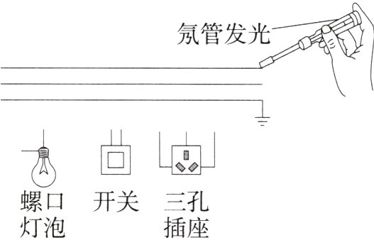 螺口开关三孔灯泡插座