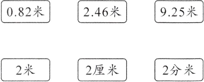 2分米2厘米2米