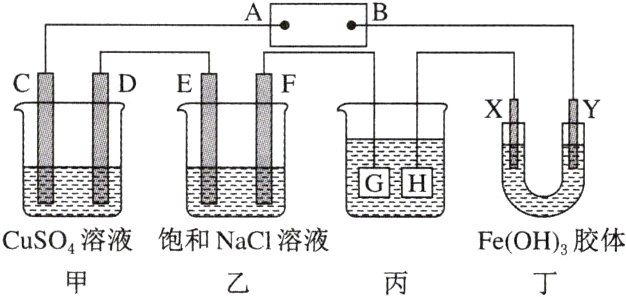 饱和NaCI溶液CuSO溶液FeOH胶体