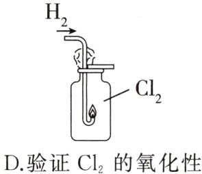 D验证Cl2的氧化性