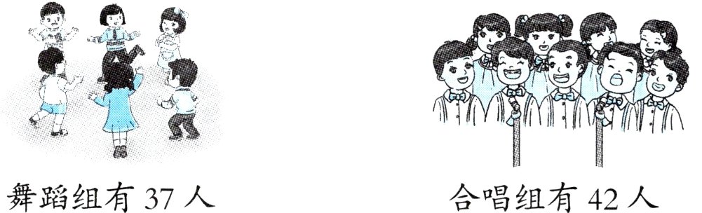 舞蹈组有37人合唱组有42人