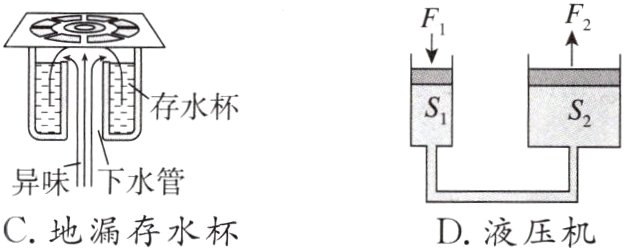 异味下水管C地漏存水杯D液压机