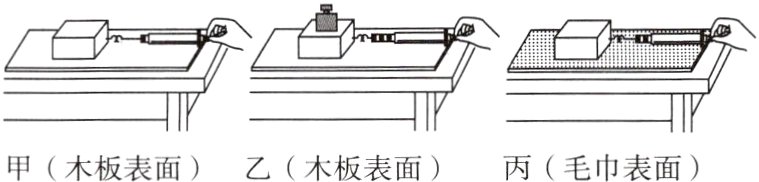 甲木板表面乙木板表面丙毛巾表面