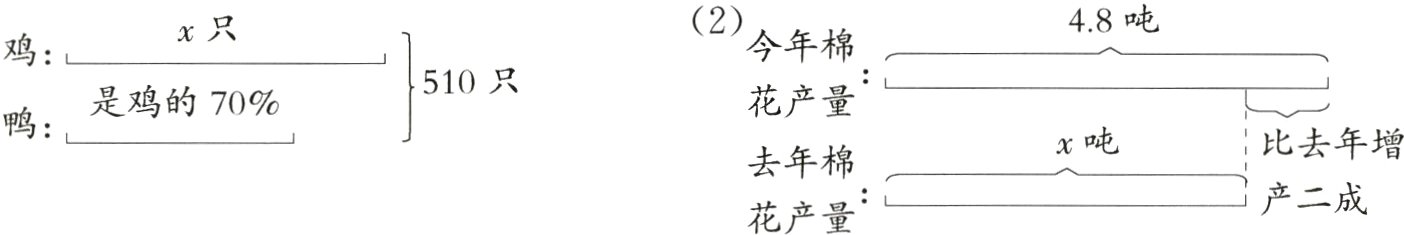 鸡x只鸭是鸡的70510只