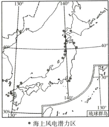 琉球样品海上风电潜力区