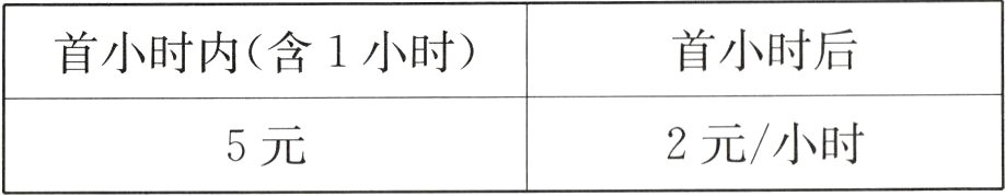 2元小时5元