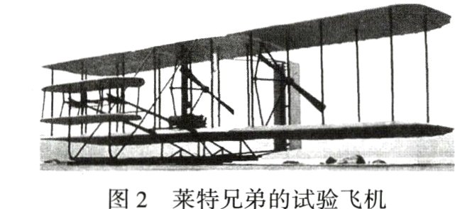 图2莱特兄弟的试验飞机