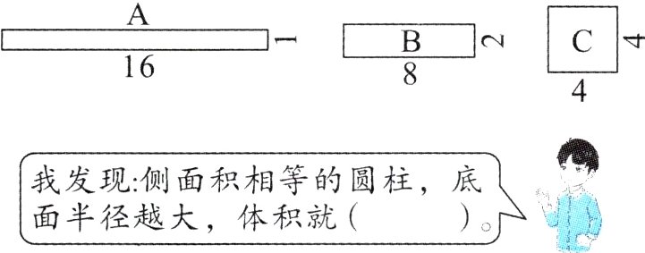 面半径越大体积就