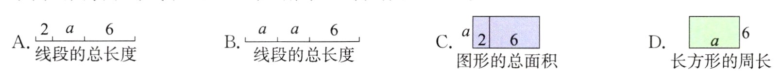 BACD线段的总长度线段的总长度长方形的周长图形的总面积