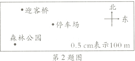 05cm表示100m第2题图
