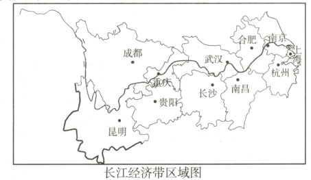 长江经济带区域图