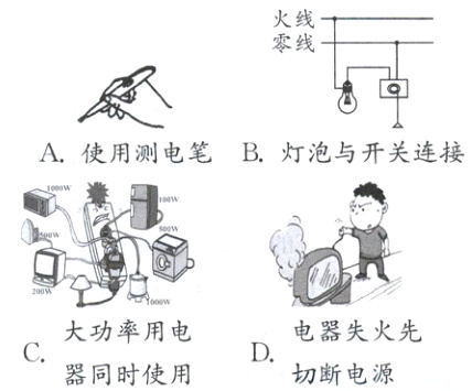 电器失火先大功率用电CD器同时使用切断电源