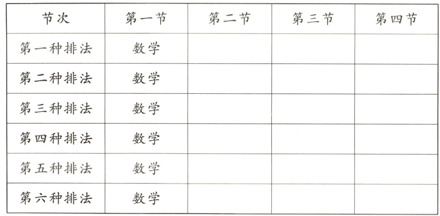 第六种排法数学