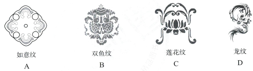 龙纹莲花纹双鱼纹如意纹
