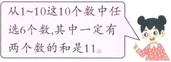 选6个数其中一定有两个数的和是11