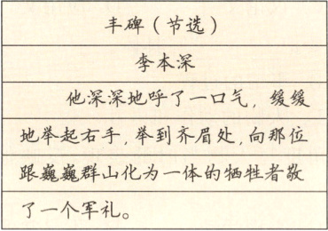 跟巍巍群山化为一体的牺牲着敬了一个军礼