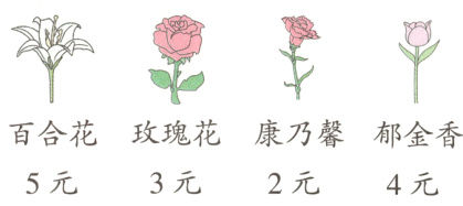 百合花玫瑰花康乃馨郁金香3元5元2元4元