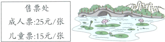 成人票25元张儿童票15元张