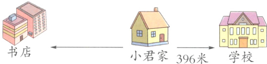 书店小君家学校396米