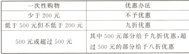 其中500元部分给予九折优惠超500元或超过500元过500元的部分给予八折优惠