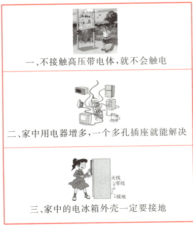 三家中的电冰箱外壳一定要接地