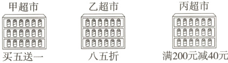 满200元减40元八五折买五送一