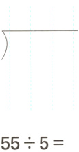 55÷5