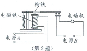 电源A电源B第2题
