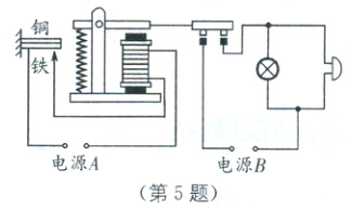 电源A电源B第5题