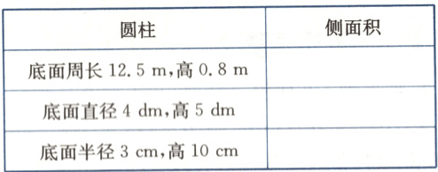 底面半径3cm高10cm