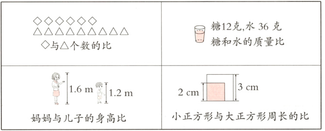 小正方形与大正方形周长的比妈妈与儿子的身高比