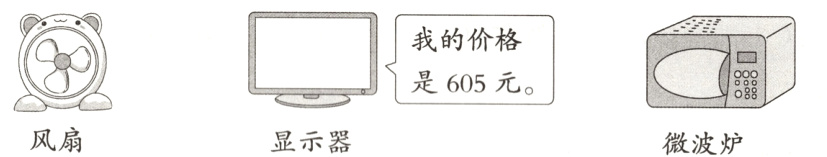 风扇显示器微波炉