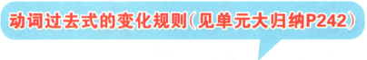 动词过去式的变化规则见单沅大归纳P242