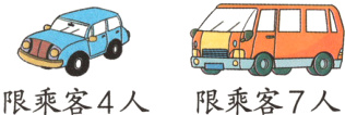限乘客4人限乘客7人