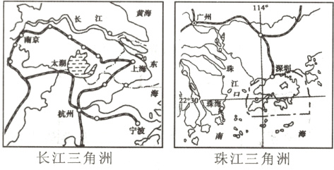 长江三角洲珠江三角洲