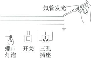 螺口开关三孔灯泡插座
