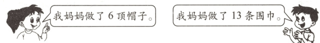 6我妈妈做了6顶帽子我妈妈做了13条围巾